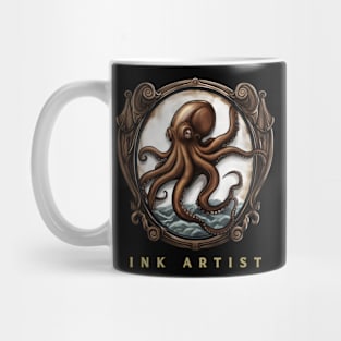 Octopus "ink Artist" , Octopus Lover , Octopus Illustration Mug